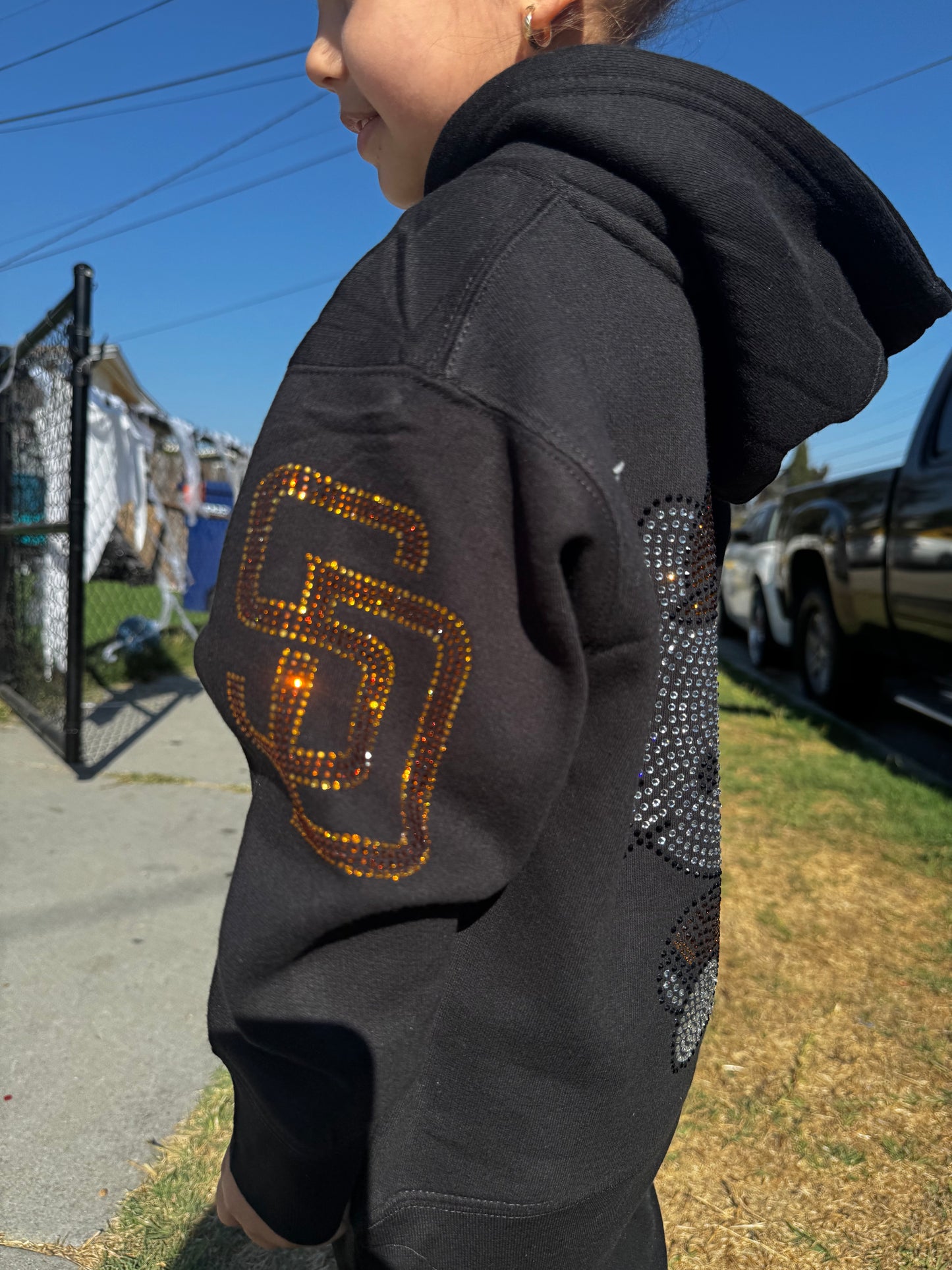 Padres kitty kids hoodie