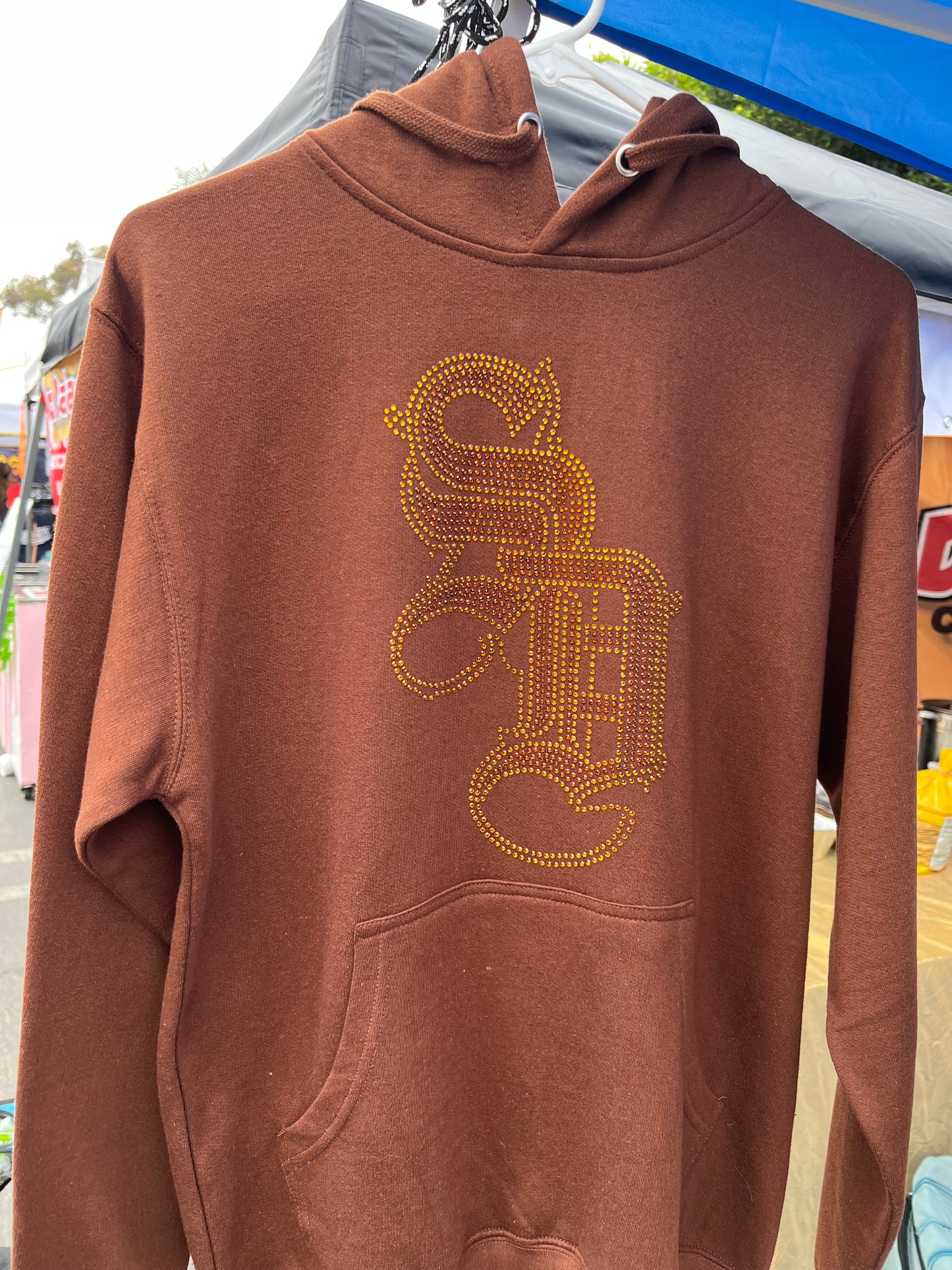 San Diego SD hoodies brown
