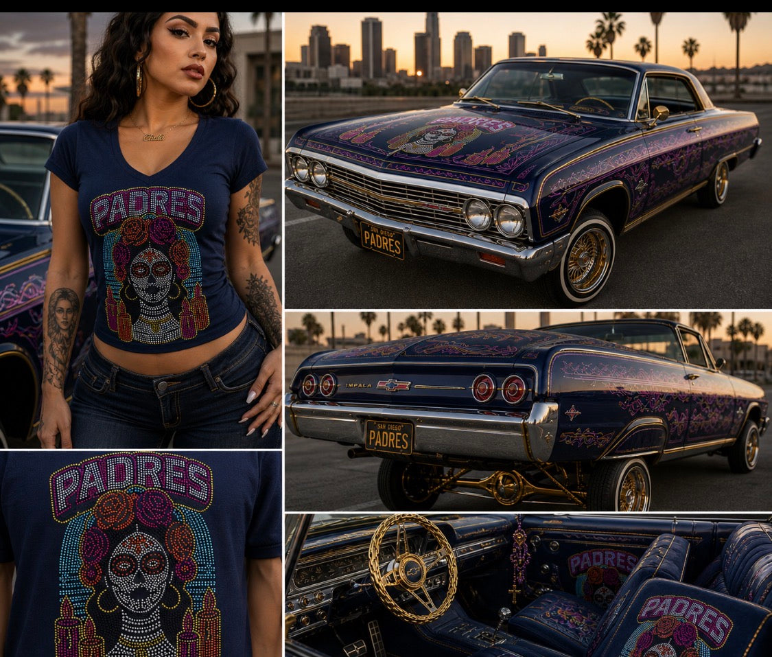 Did de los muertos navy vneck