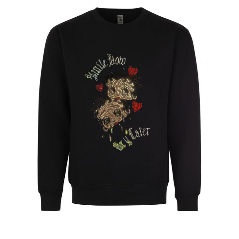 Smile now cry later Betty Boop crewneck