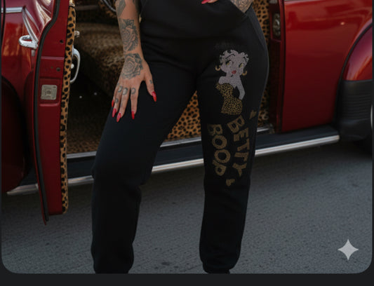 Cheetah Betty boop jogger