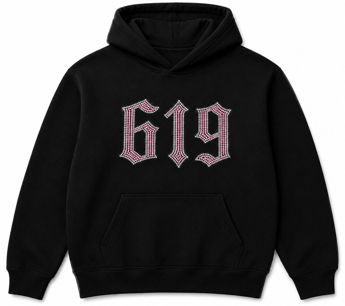 619 pink hoodie